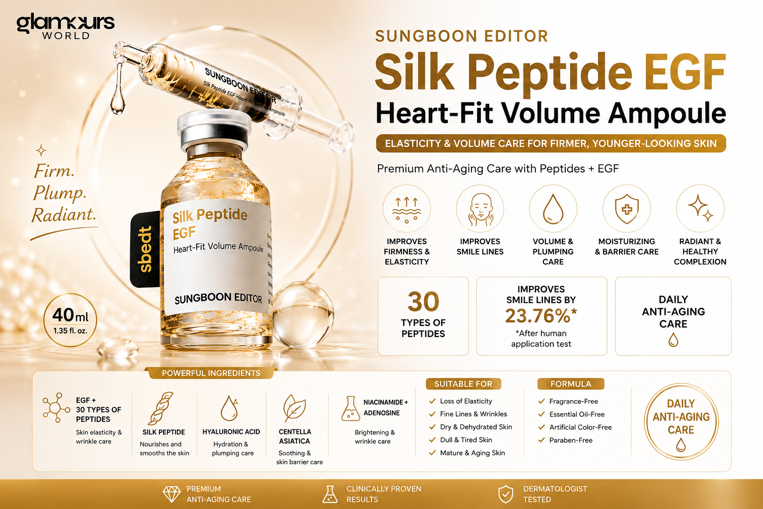 SUNGBOON EDITOR Silk Peptide EGF Ampoule